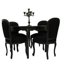 Black Goth Chairs Furniture Black Dining Room Table And 4 Chairs Designer Gothic Ebay Baroque Furniture Rococo Furniture Black Dining Room