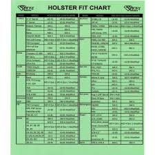 sticky holsters fit chart