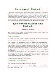 Si tu vientre está algo abultado te proponemos algunos ejercicios para reducir el abdomen que puedes hacer en casa sin problemas. Ejercicios De Razonamiento Abstracto Resueltos Criterion Infundado De Discurso Espiritual