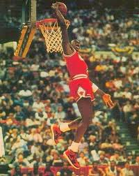 Rookie Michael Jordan Gettin Off In The Slam Dunk Contest At Indianapolis Market Square Arena In 1 Michael Jordan Chicago Bulls Micheal Jordan Michael Jordan