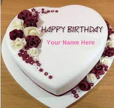 We have beautifully decorated chocolate, heart shapes, cream yummy happy birthday cake images to write name on cakes. Hart Shape Beautiful Birthday Cakes With Name Happy Birthday Cake Images Happy Birthday Cake Pictures Happy Birthday Cakes