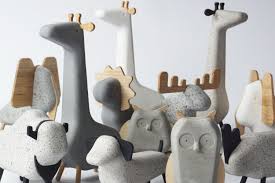 Concrete Animals By Korridor Design The Simple And Clean Silhouette Gives The Animal Series A Timeless Look Concrete Crafts Scandinavian Toys Concrete Decor