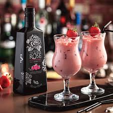 Their union produces this fantastic sangria with strawberries and peaches. Tequila Rose
