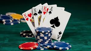 Stack of casino chips in front of royal flush playing card on poker table |  Premium AI-generated image