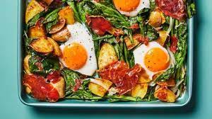Sunny Side Up Sheet Pan Breakfast Recipe Recipe Brunch Recipes Recipes Roasted Potatoes And Onions