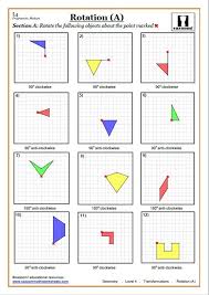 Transformations Worksheets With Answers Cazoom Maths Worksheets Geometry Worksheets Transformations Math Reflection Math