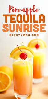 Pineapple Tequila Sunrise Recipe In 2020 Drinks Alcohol Recipes Tequila Sunrise Alcohol Recipes