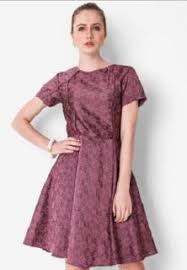 Model Dress Batik Modern Elegan Gaun Batik Gaun Model Pakaian