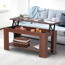 Modern lift top coffee tables home; Homcom Modern Lift Top Coffee Table Hidden Storage Compartment Living Room Furniture Aosom Canada