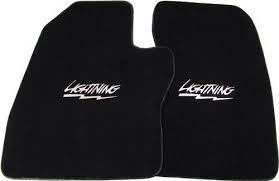 Acc F 150 Svt Lightning Floor Mats With Lightning Logo Black 93 95 9036 801 293 1002 Svt Lightning Ford Lightning Lightning Logo