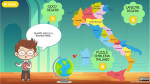 Le cartine geografiche di tutte le regioni italiane, adatte alla scuola primaria. Geografia Italia Regioni E Capoluoghi Giochi
