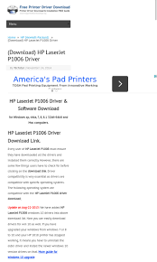 Hp laserjet p2014 driver download installations. Www Freeprinterdriverdownload Org Download Hp Laserjet P1006 Driver Seo Report Seo Site Checkup