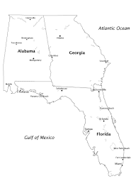 Map Of Florida Alabama Line Alabama, Georgia And Florida Map On Behance