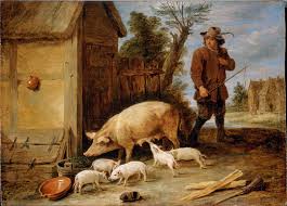 A Sow And Her Litter David Teniers The Younger Before 1690 Oil On Panel 24 4 X 34 3 Cm Dulwich Picture Gal Dulwich Picture Gallery Culture Art Art Uk