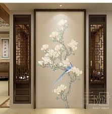 Wallpaper With Birds And Flowers For Walls Fine Brushwork Chinoiserie Birds And Flowers Wallpaper Wall Etsy Wall Wallpaper Chinoiserie Wall
