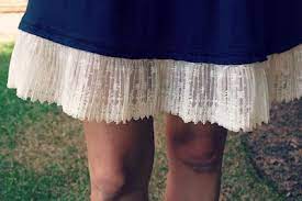 Lengthen A Dress Or Skirt With Lace Lace Diy Lengthen Dress Upcycle Clothes