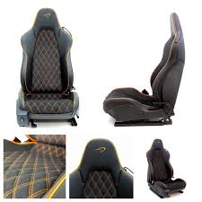 Mclaren 650s Spider An Unique Black Orange Diamond Seat Design By Bms Automotive Auto Oranje Stoelen