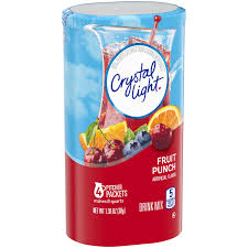Crystal Light Fruit Punch Powdered Drink Mix Caffeine Free 1 36 Oz Can Walmart Com Walmart Com