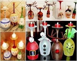 Diy Christmas Wine Glasses Candle Holders Diy Creative Crafts