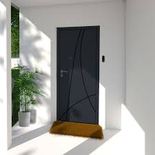 Un décor original et sobre à associer à une grande barre de tirage et une poignée rosace inox courte (en standard) pour une porte d'entrée design. Porte D Entree En Aluminium Sur Mesure Ibiza Toutes Couleurs
