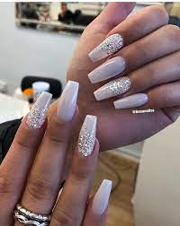 Pin By Cecy Gomez On Pretty Hands White Acrylic Nails Bride Nails Christmas Nails