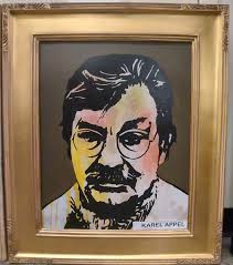 Signed Portrait Oil Painting's Depicting Paul Klee & Karel Appel