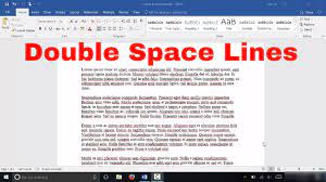 How To Double Space Lines In Microsoft Word Easy Tutorial Youtube