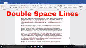 Check spelling or type a new query. How To Double Space Lines In Microsoft Word Easy Tutorial Youtube
