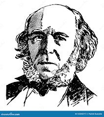 Herbert Spencer, Vintage Illustration Editorial Photo
