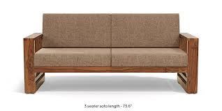 China nice sofa set picture wood furniture 2020 latest design hall 3 seater living room. Parsons Wooden Sofa Teak Finish Safari Brown Urban Ladder