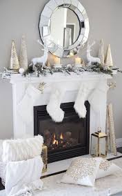 Elegant Gold And White Christmas Living Room Decor Ideas In 2020 Christmas Decorations Living Room Christmas Fireplace Decor White Christmas Decor