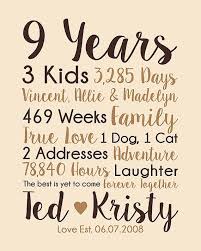 If you're looking for the perfect gift idea for your husband or wife to celebrate your ninth wedding anniversary, you'll love these unique wedding anniversary gift ideas made of bronze and pottery for your 9th year of marriage from etsy! Unique Customized Anniversary Gift With Special Information Scattered Throughout T Anniversary Quotes For Husband 9th Anniversary Anniversary Gifts For Husband