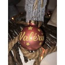 Boule De Noel Rose Fonce Personnalisee Inscription Prenom Boule De Noel Boule De Noel Personnalisee Rose De Noel