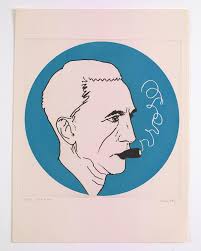 Portfolio with 13 signed and numbered prints, 1971, "Monument a Christophe  Colomb et a Marcel Duchamp".