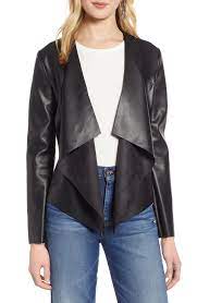 Halogen Drape Faux Leather Jacket Nordstrom Drape Jacket Drape Front Jacket Faux Leather Jackets