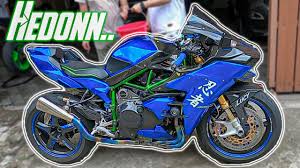 La dernière modif a mis le binz, j'ai préféré annuler. Review Kawasaki H2 Modif Hedon Bacod Youtube