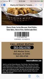 Preparing a texas roadhouse cactus blossom is simple and can save significant funds over visiting the restaurant for the fried onion appetizer. Texas Roadhouse Free App Or Ribs Sidekick Singleusecodes