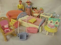 Vintage Fisher Price Loving Family Dollhouse Furniture People Accessories Loving Family Dollhouse Furniture Doll House People Loving Family Dollhouse