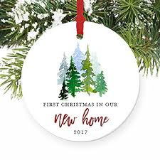 New Home Ornament 2017 1st Christmas In Our New House First Home Ornament Housew Baby First Christmas Ornament First Christmas Ornament How To Make Ornaments