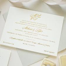 Gold Foil Monogram With Leaves Darling Banter And Charm Monogram Wedding Invitations Foil Wedding Invitations Gold Foil Wedding Invitations