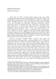 Menjelaskan mengenai kiat dan tahapan dalam penulisan kajian esai dan kritik suatu karya sastra, contoh 4. Kritik Sastra Di Prancis By Rachmat Julaini Issuu