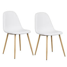 White Faux Leather Dining Chairs With Wood Finished Metal Legs Set Of 2 Dining Chairs Best Buy Canada Faux Leather Dining Chairs Dining Chairs Chair
