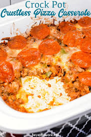 Sep 03, 2017 · this crockpot crustless pizza is as simple as layering a few ingredients in your crockpot and turning it on low for 4 hours or high for 2 hours. Low Carb Crock Pot Pizza Casserole Crock Pot Crustless Pizza