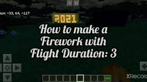 The flight path is not always the same, as they can offset 5 blocks in any direction from its original path. How To Make A Firework With Flight Duration 3 Youtube