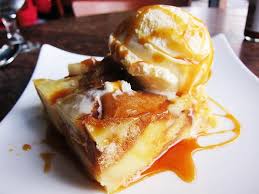 Pan De Sal Bread Pudding Which Was Topped With Vanilla Ice Cream And Coconut Caramel Sauce Food Yummy Asian Food Dessert Recipes
