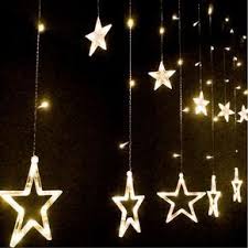 Fashion 12 Star Shape Led Flash Lights Party Wedding Festival Decorations Strobe Curtain Night Lights Festival Decorations Starry Night Prom Star Decorations