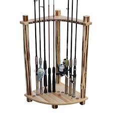 Rush creek fishing rod rack. 12 Fishing Rod Corner Rack Rush Creek Creations