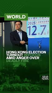 Hong Kong’s citizens were voting on Sunday in an election where the focus  is on turnout, with residents grieving and traumatized after the city’s  worst fire in nearly 80 years and the authorities ...