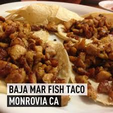 You get deliciously seasoned, tender and flaky fish pieces layered over hearty corn tortillas along with the best tacos toppings, and it's all finished with a rich and creamy fish tacos sauce. Baja Mar Fish Taco 217 E Foothill Blvd