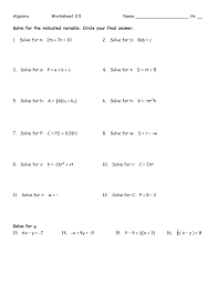 Worksheets are given each formula below solve each equation for the, literal equations and formulas, work 2 2 solving equations in one variable, practice solving literal equations, solving multi step equations, unit 2. Https Www Perry Lake Org Downloads Ch 202 20wksht 202 5 Pdf